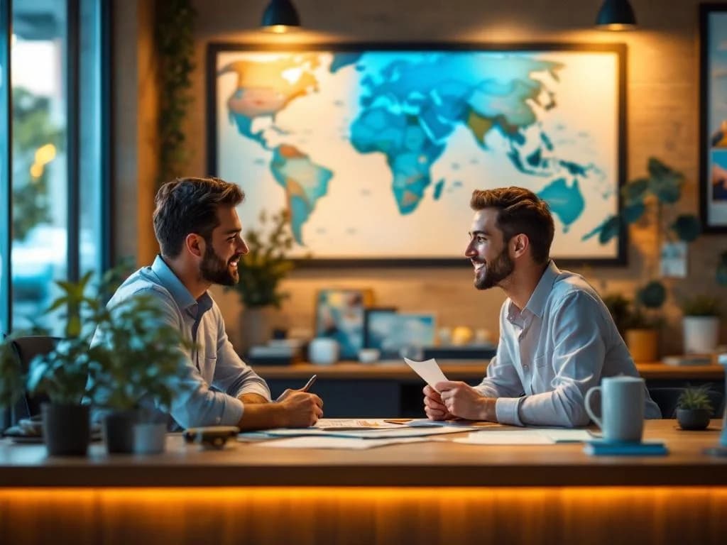 Professionelle Reiseberatung im modernen Reisebüro